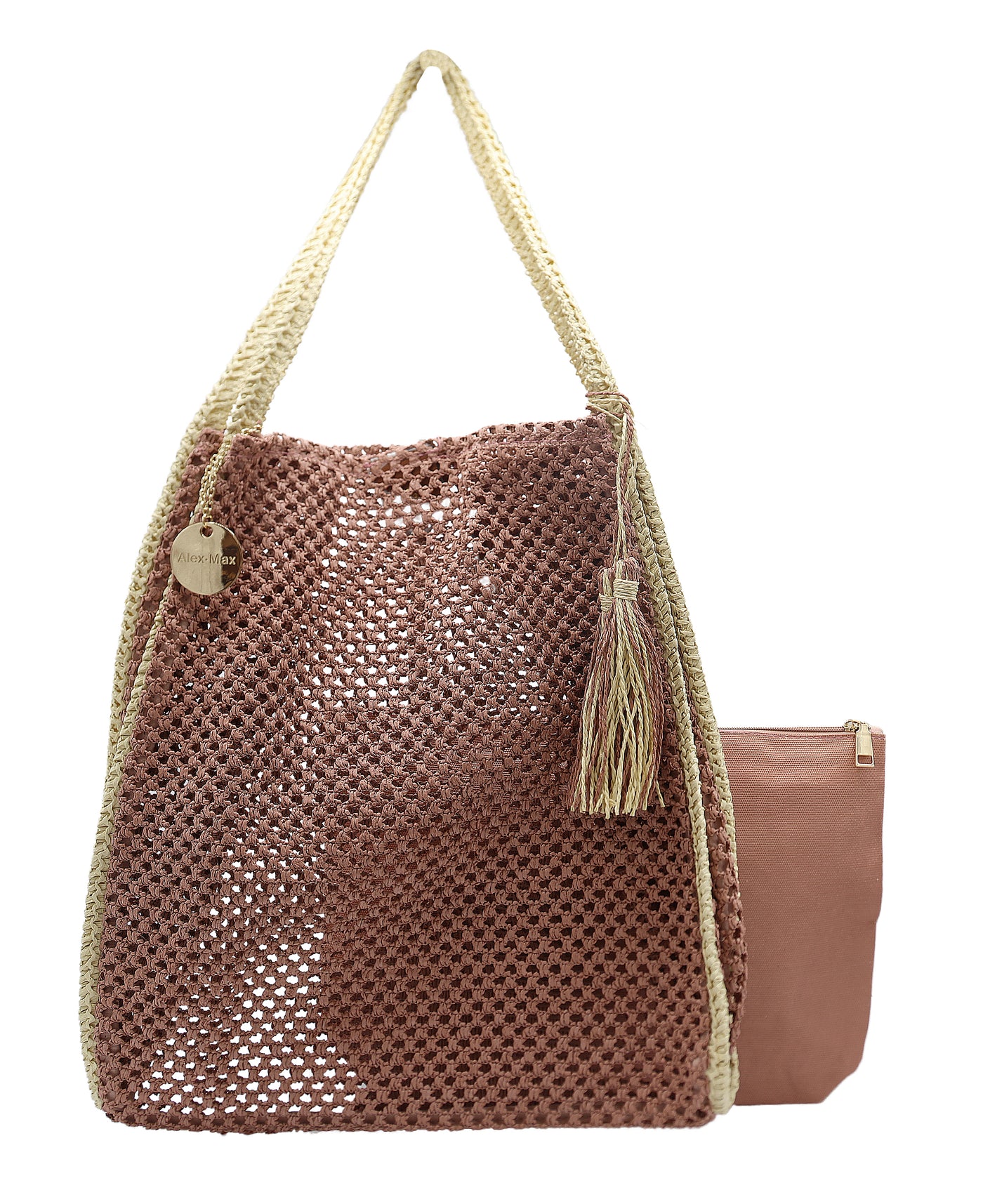 2in1 Straw Weave Tote Bag view 1