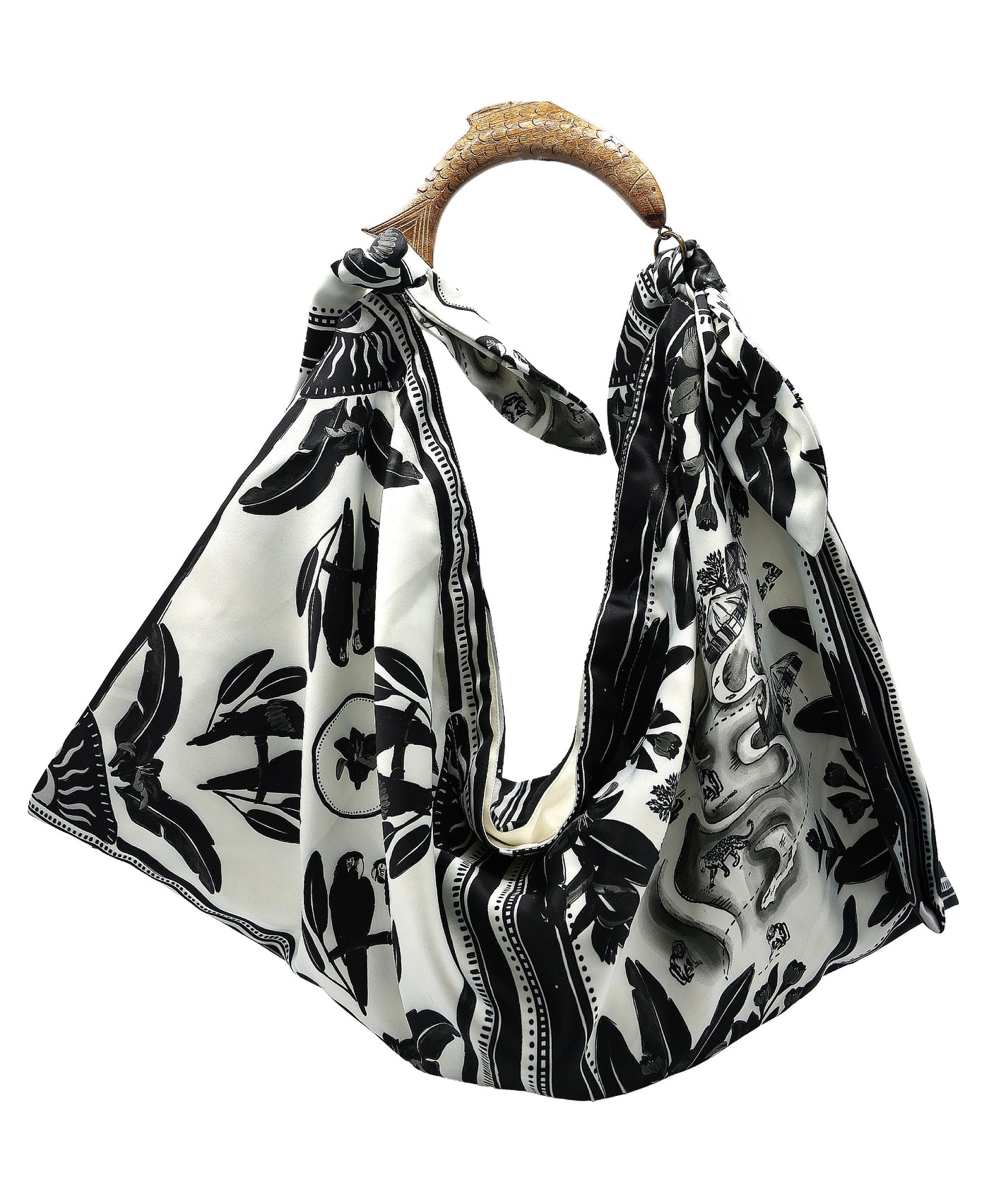 Printed Satin Handbag view 1