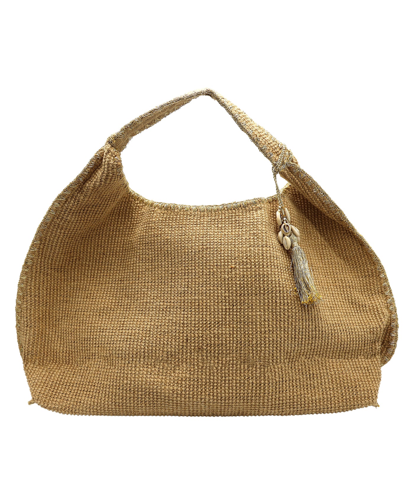 Straw Handbag w/ Seashells view 1