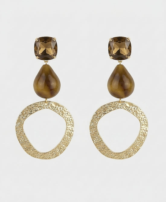 
Statement Earrings in OLIVE/GOLD view 2