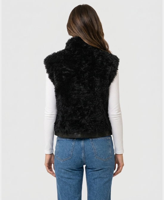 
Faux Fur Vest in BLACK view 2