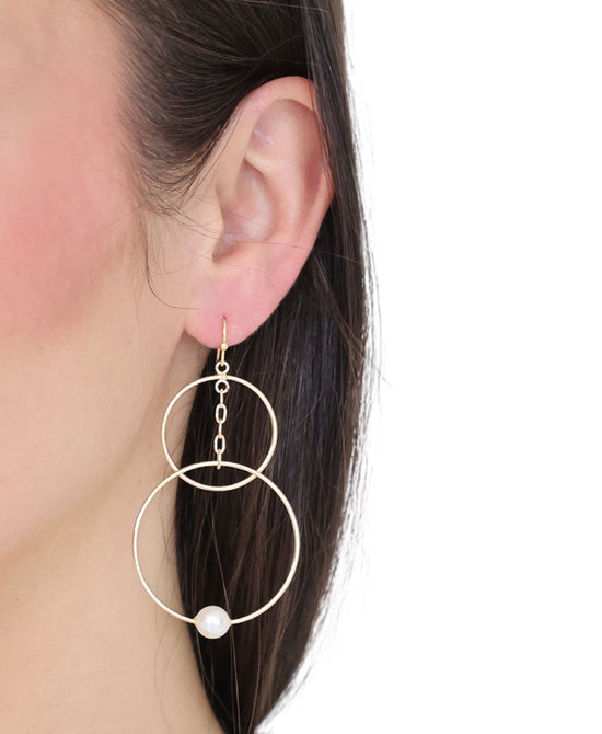 Statement Drop Earrings w/ Pearl view 