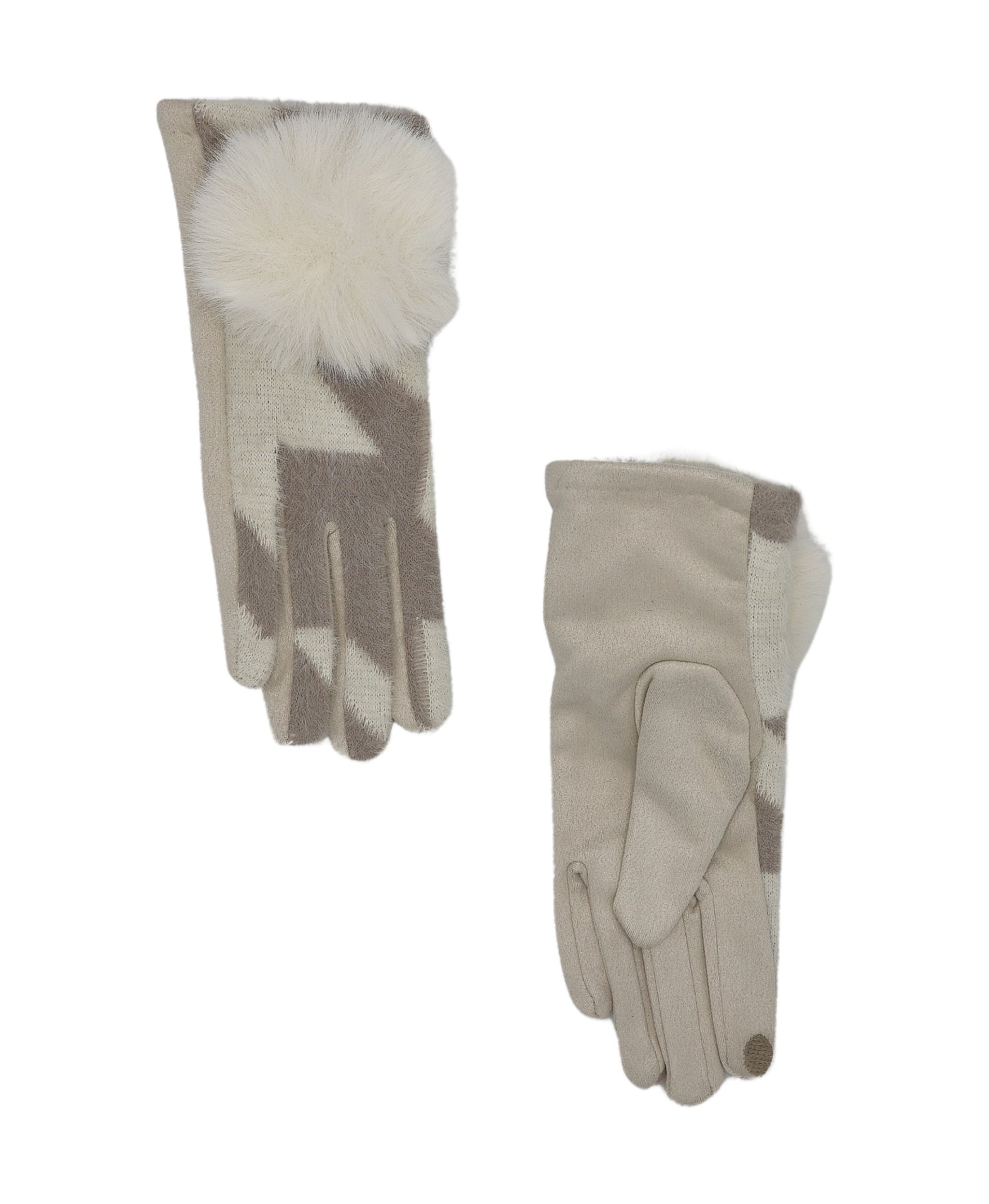 Tech Friendly Gloves w/ Faux Fur image 1