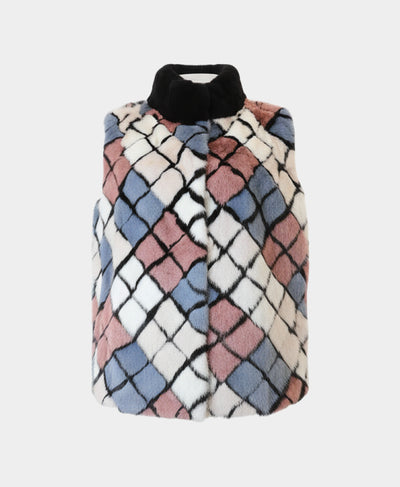 Mink Color Block Vest image 4
