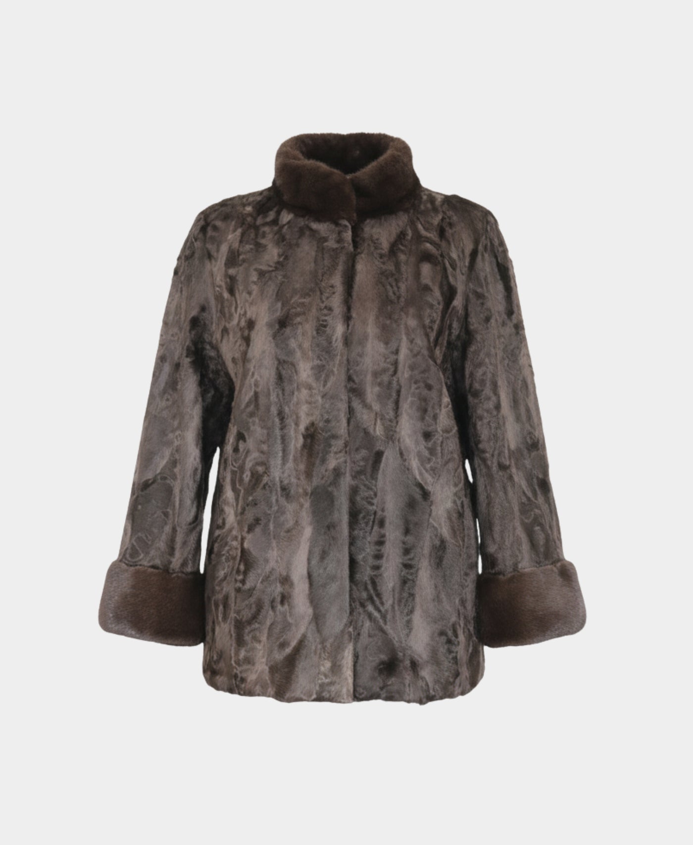 Swakara Jacket w/ Mink Trim view 2