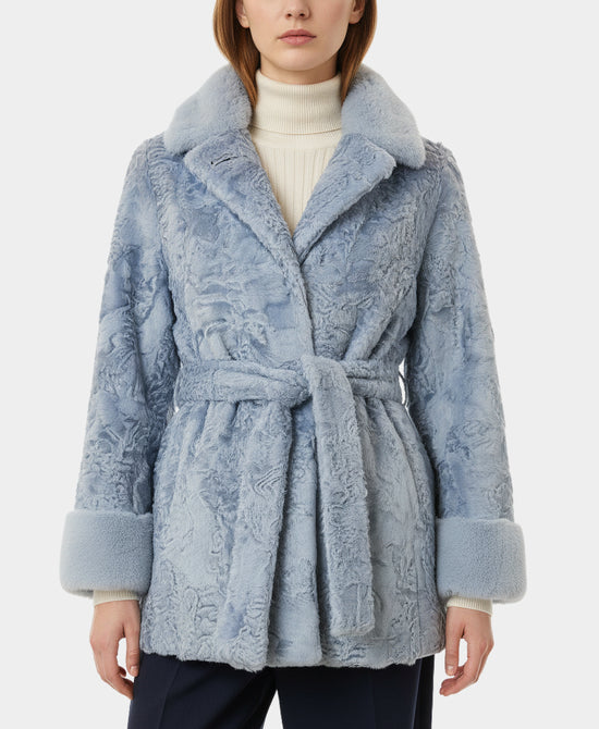 Swakara Jacket w/ Mink Trim view 