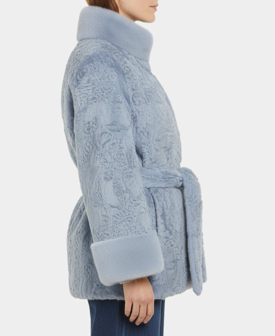 Swakara Jacket w/ Mink Trim view 