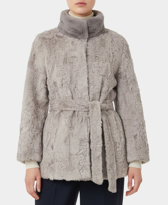 Swakara Jacket w/ Mink Trim view 