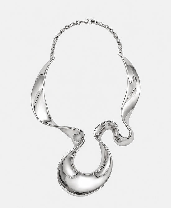
Statement Collar Necklace in SILVER view 2