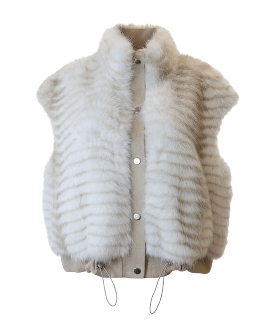 Tonal Faux Fur Vest view 