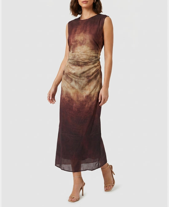 
Ombre Midi Dress in BURGUNDY MULTI view 1