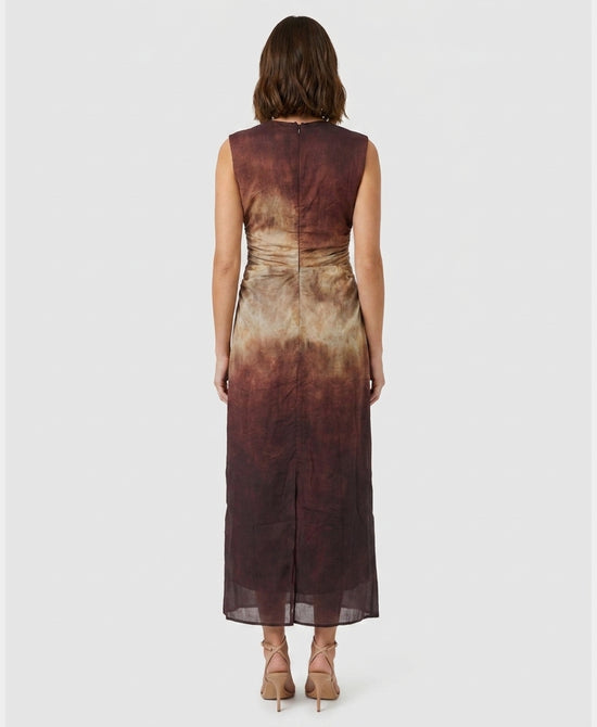 
Ombre Midi Dress in BURGUNDY MULTI view 2