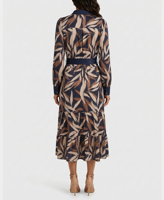
Printed Midi Dress in NAVY MULTI view 2