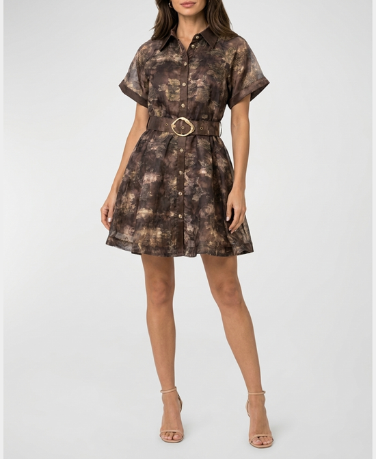 
Printed Dress in BROWN MULTI view 1