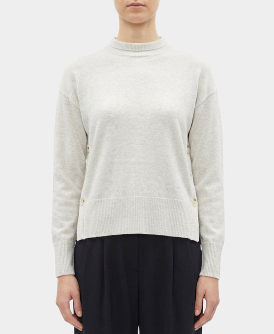 Cotton & Cashmere Sweater w/ Buttons view 