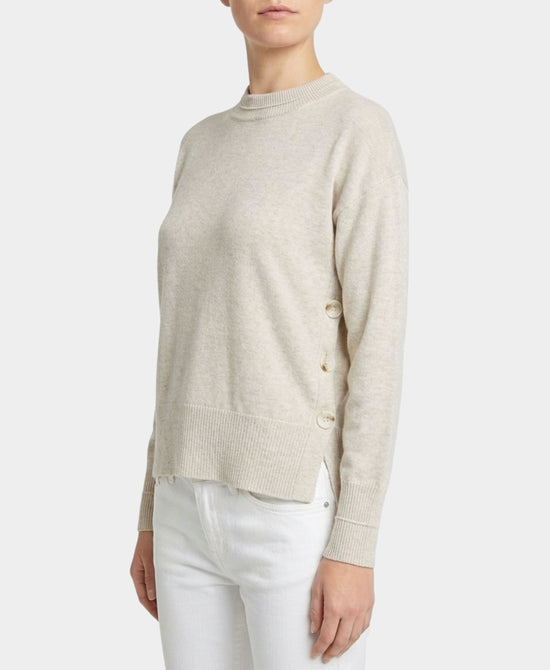 Cotton & Cashmere Sweater w/ Buttons view 