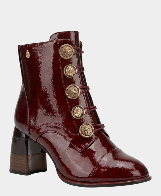 
Waterproof Button Up Bootie in BURGUNDY view 1