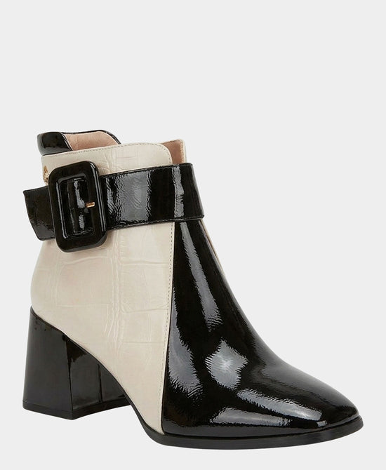 
Waterproof Colorblock Buckle Bootie in CREAM/BLACK view 1
