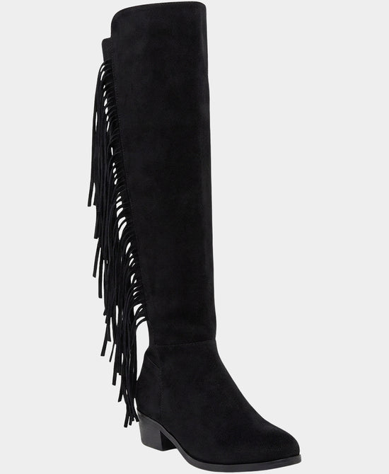 
Waterproof Mixed Media Fringe Boot in BLACK view 1