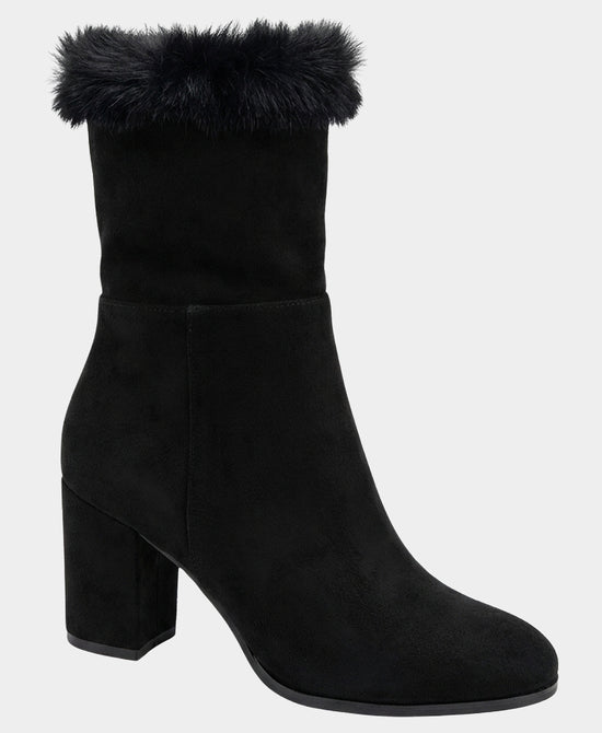 
Waterproof Faux Fur Foldover Boot in BLACK view 2