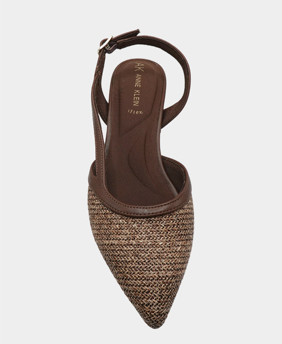 Raffia Heeled Slingback Pump view 2