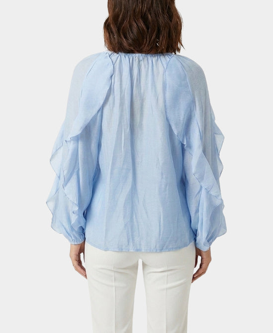 
Ruffle Blouse in LIGHT BLUE view 2