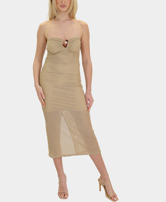 Strapless Midi Dress view 1