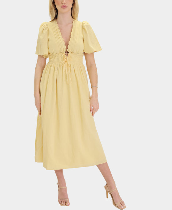 Scallop Trim Midi Dress view 1