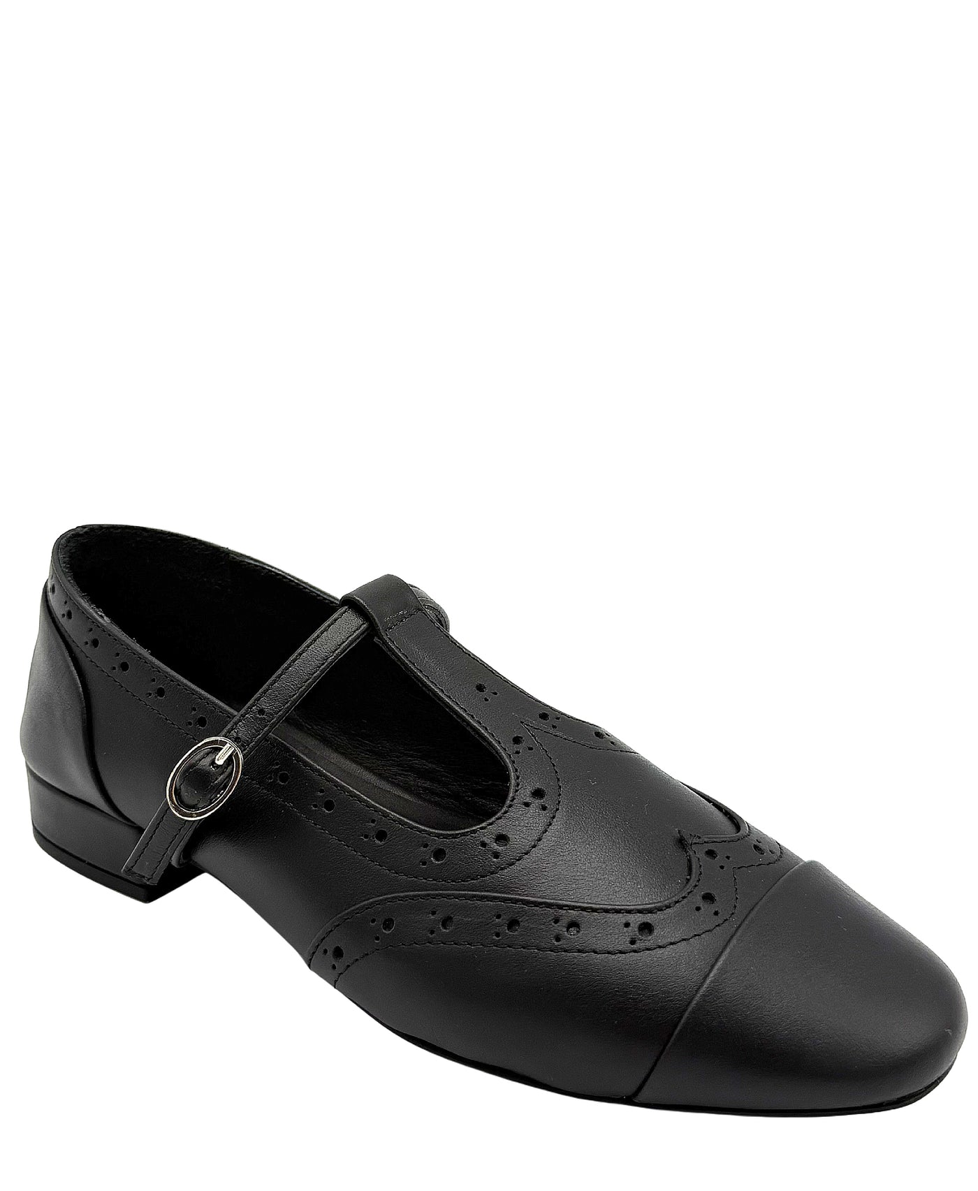 Leather Flat w/ Eyelet Detail view 1