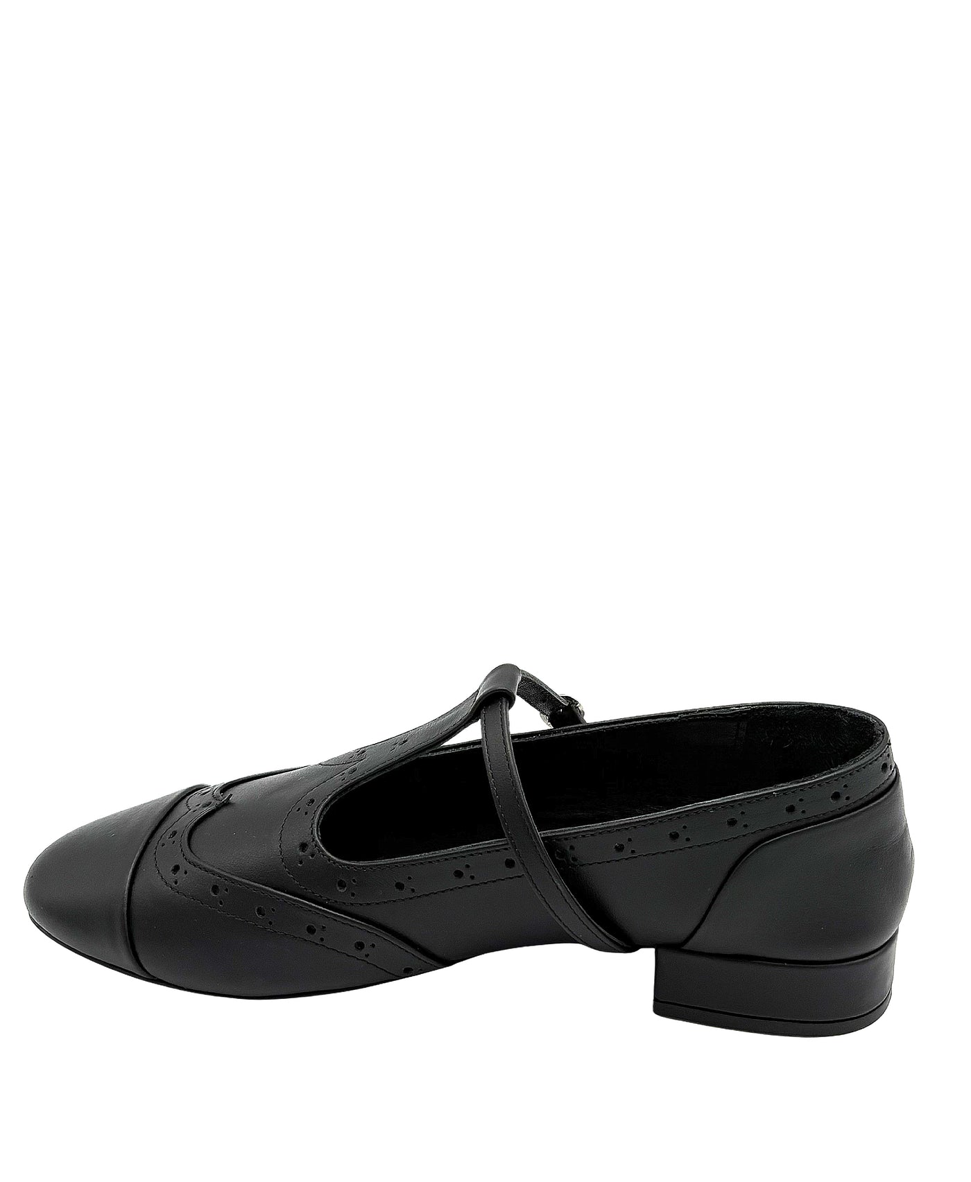 Leather Flat w/ Eyelet Detail view 2