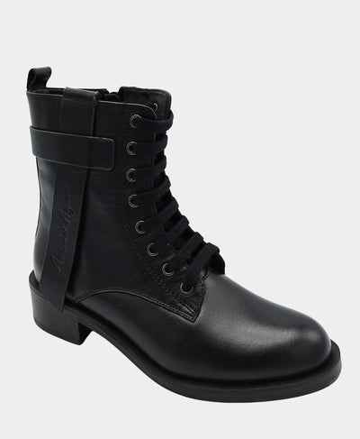 Leather Lace Up Bootie image 1
