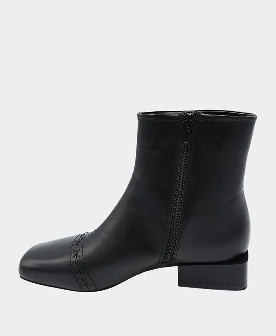 Leather Bootie w/ Stitch Detail view 