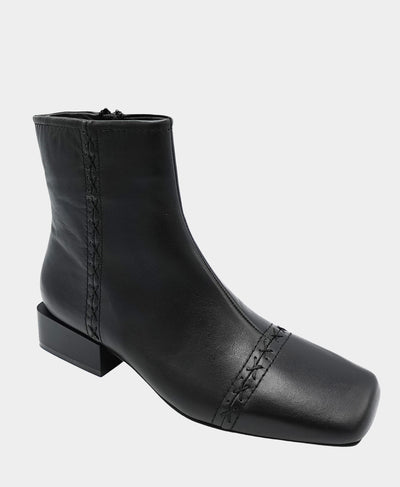 Leather Bootie w/ Stitch Detail image 1