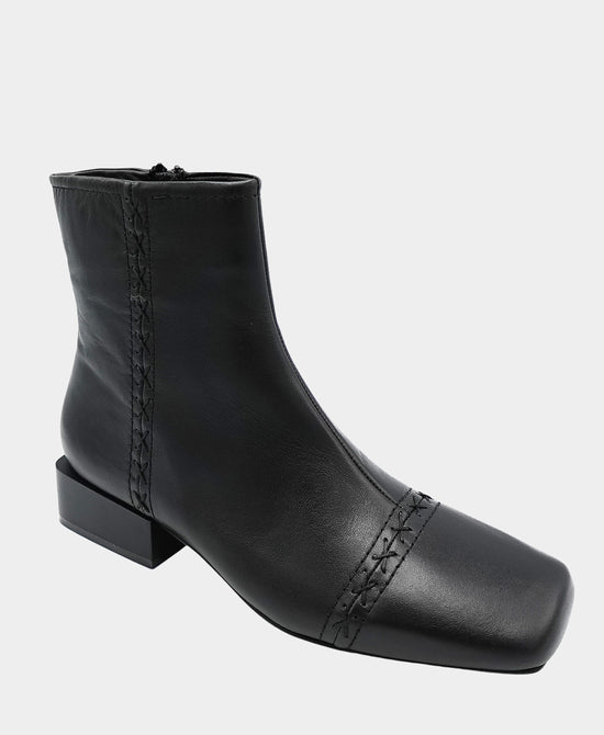 Leather Bootie w/ Stitch Detail view 