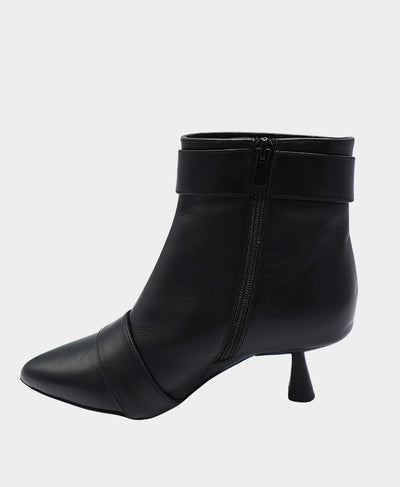 Leather Double Buckle Bootie image 2