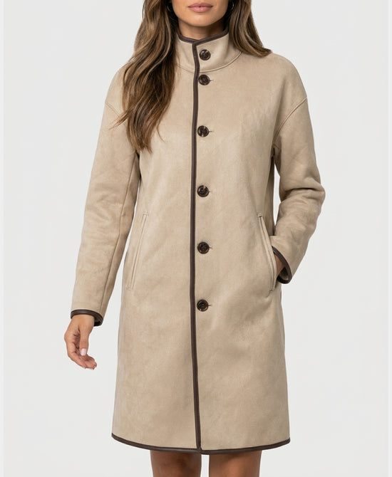 
Reversible Faux Fur Coat in BEIGE view 2