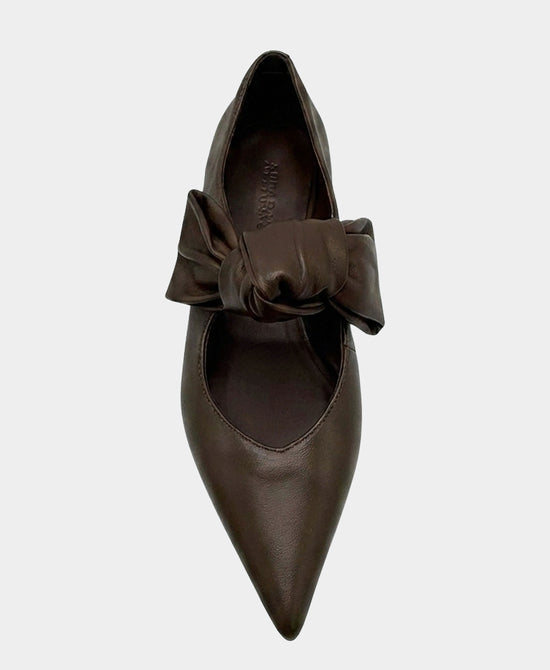 
Leather Bow Flat in COCOA view 2