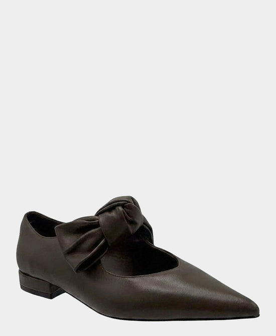 
Leather Bow Flat in COCOA view 1