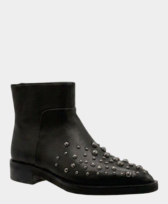
Leather Studded Bootie in BLACK view 1