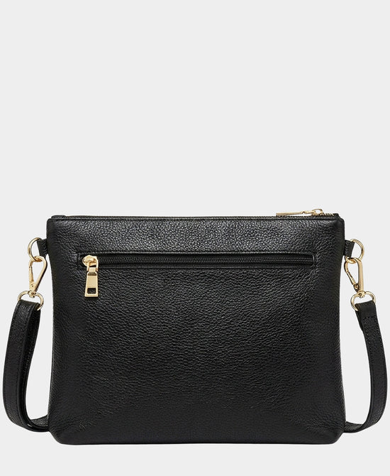 
Leather Leopard Print Wristlet/Crossbody Bag in BROWN/BLACK view 2