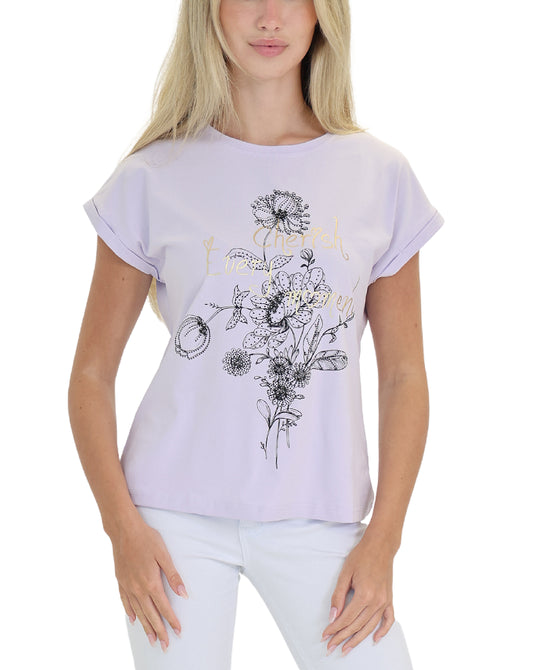 "Cherish Every Moment" Tee w/ Rhinestones view 