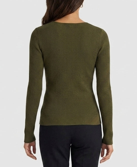 
Ribbed Knit Top in GREEN view 2