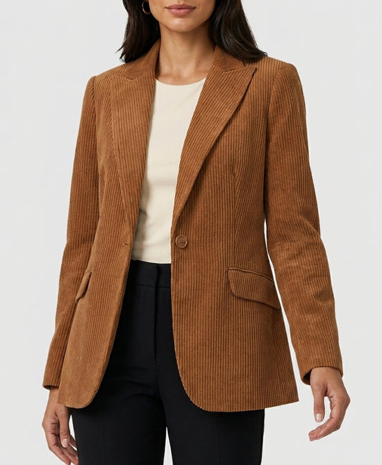 
Corduroy Blazer in COGNAC view 1