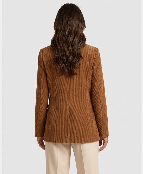 
Corduroy Blazer in COGNAC view 2