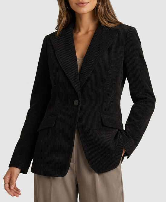 
Corduroy Blazer in BLACK view 1