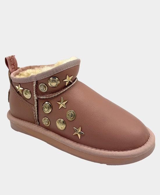 Leather Short Boot w/ Antique Studs view 