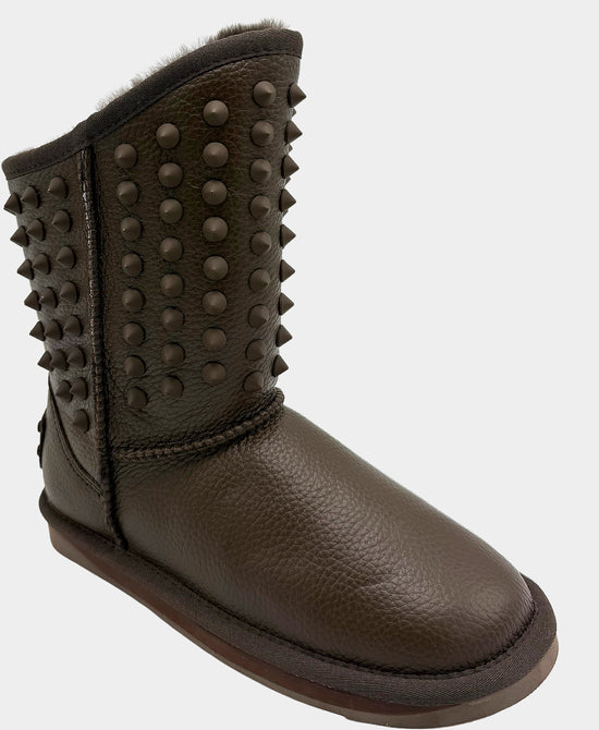 Leather Boot w/ Pointed Studs view 