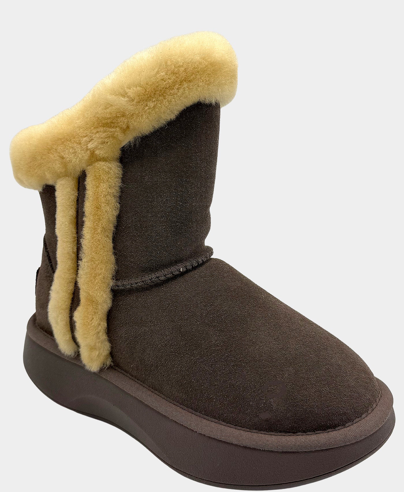 Suede Boot w/ Shearling Trim view 1