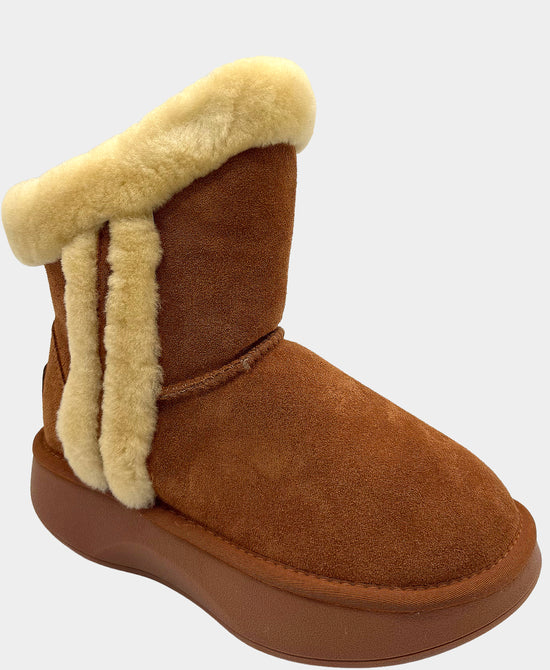 Suede Boot w/ Shearling Trim view 
