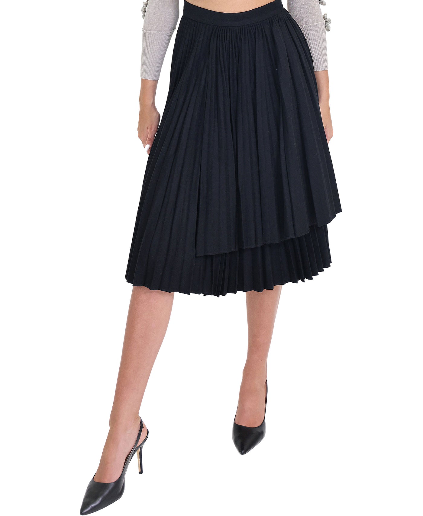 Pleated Midi Skirt view 1